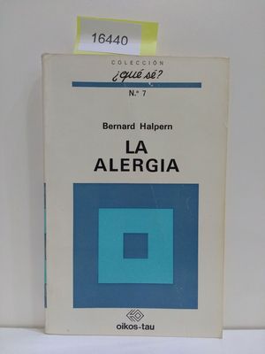 Bild des Verkufers fr LA ALERGIA zum Verkauf von Librera Circus