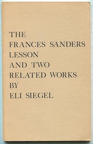 Bild des Verkufers fr The Frances Sanders Lesson and Two Related Works zum Verkauf von Between the Covers-Rare Books, Inc. ABAA