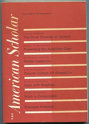 Seller image for The American Scholar - Autumn 1975, Volume 44, Number 4 for sale by Between the Covers-Rare Books, Inc. ABAA