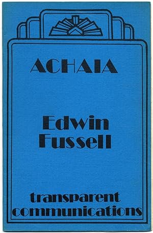Bild des Verkufers fr Achaia zum Verkauf von Between the Covers-Rare Books, Inc. ABAA