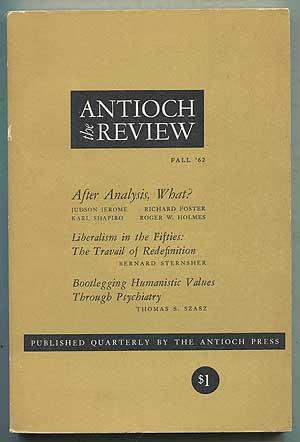 Bild des Verkufers fr THE ANTIOCH REVIEW - Fall '62, Volume XXII, No. 3 zum Verkauf von Between the Covers-Rare Books, Inc. ABAA