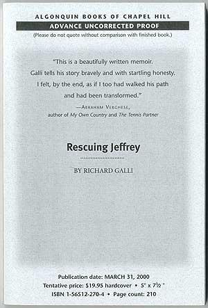 Bild des Verkufers fr Rescuing Jeffrey zum Verkauf von Between the Covers-Rare Books, Inc. ABAA