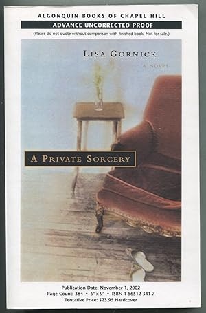 Image du vendeur pour A Private Sorcery mis en vente par Between the Covers-Rare Books, Inc. ABAA