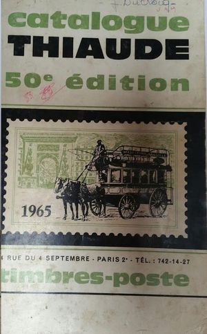 CATALOGUE THIAUDE 50 EDITION