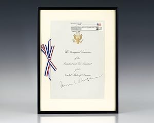 Image du vendeur pour Chief Justice William H. Rehnquist and Justice Byron White Signed 1993 Inaugural Program. mis en vente par Raptis Rare Books