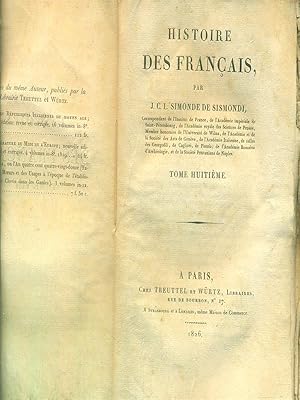 histoire des francais tome huitieme