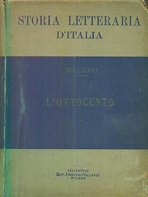 Bild des Verkufers fr Storia letteraria d'Italia: l'ottocento vol.1 zum Verkauf von Librodifaccia