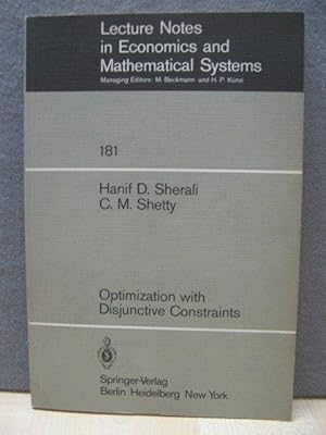 Immagine del venditore per Lecture Notes in Economics and Mathematical Systems: 181: Optimization with Disjunctive Constraints venduto da PsychoBabel & Skoob Books