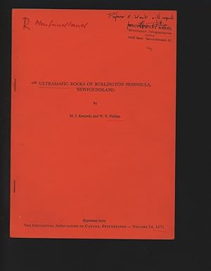 Bild des Verkufers fr Ultramafic Rocks of Burlington Peninsula, Newfoundland. Reprinted fron The Geological Association of Canada, Proceedings, Volume 24, 1971. zum Verkauf von Antiquariat Bookfarm