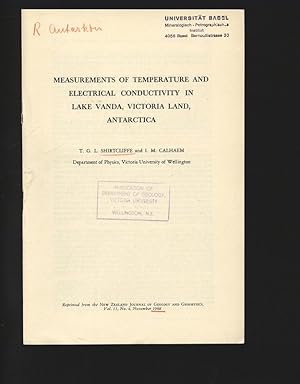 Seller image for Measurements of Temperature and Electrical Conductivity in Lake Vanda, Victoria Land, Antarctica. Reprinted from the New Zealand Journal of Geology and Geophysics, Vol. 11, No. 4, November 1968. for sale by Antiquariat Bookfarm