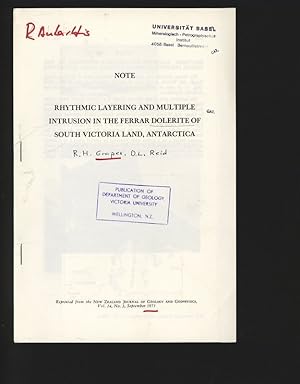 Seller image for Rhythmic Layering and Multiple Intrusion in the Ferrar Dolerite of South Victoria Land, Antarctica. Reprinted, from the New Zealand Journal of Geology and Geophysics, Vol. 14, No. 3, September 1971. for sale by Antiquariat Bookfarm