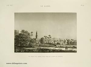 Le Kaire. Vue Prise d'un Jardin Situe Pres de la Porte de Nasryeh.