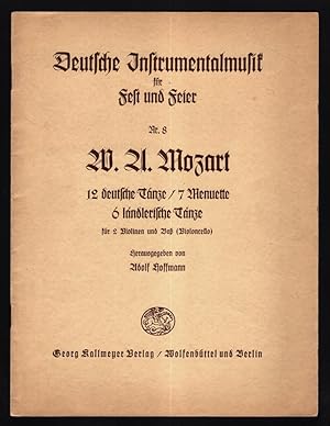 12 deutsche Tänze, 7 Menuette, 6 ländlerische Tänze für 2 Violinen u. Baß (Violoncello), Deutsche...