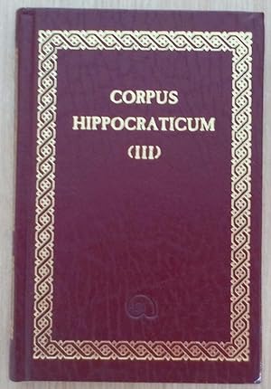 Seller image for CORPUS HIPPOCRATICUM VOL III for sale by Gibbon Libreria