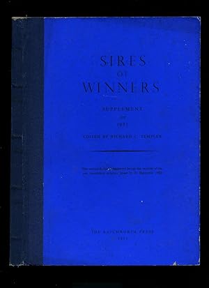 Seller image for Sires of Winners Supplement for 1951 (second annual supplement - records down to 31st December, 1950) for sale by Little Stour Books PBFA Member