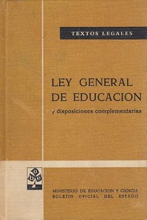 Seller image for LEY GENERAL DE EDUCACIN Y FINANCIAMIENTO DE LA REFORMA EDUCATIVA Y DISPOSICIONES COMPLEMENTARIAS for sale by Librera Vobiscum