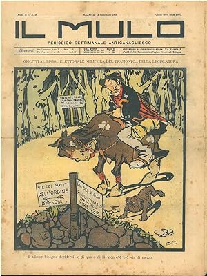 Il Mulo. Periodico settimanale anticanagliesco. 13 settembre 1908. Anno II - N. 36, direttore Ago...