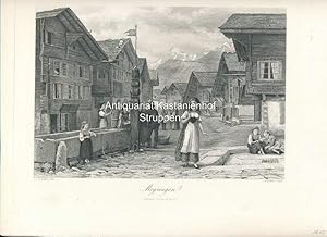 Bild des Verkufers fr Meyringen. - Original-Stahlstich,Cassell, Petter & Galpin zum Verkauf von Antiquariat Kastanienhof