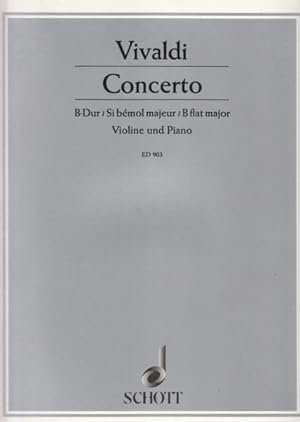 Image du vendeur pour Concerto for Violin, String Orchestra and Organ in B flat, RV 379 - Violin & Piano mis en vente par Hancock & Monks Music