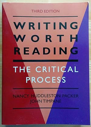 Bild des Verkufers fr Writing Worth Reading: The Critical Process zum Verkauf von alsobooks