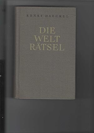 Seller image for Die Weltrtsel. Gemeinverstndliche Studien ber monistische Philosophie. Mit einer Einleitung versehen von Olof Klohr. "Philosophische Studientexte". Nachdruck der 11. verbesserten Auflage der Hauptausgabe von 1919. for sale by Antiquariat Frank Dahms