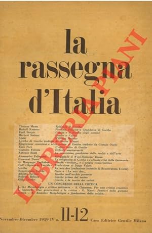 La rassegna d'Italia. Diretta da Sergio Solmi.