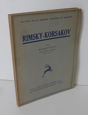 Seller image for Rimsky-Korsakov avec quarante planches hors-texte. Paris. ditions Rieder. 1934. for sale by Mesnard - Comptoir du Livre Ancien