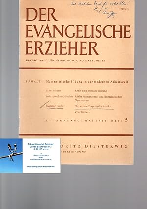 Die soziale Frage in der Antike. Abgedruckt in: Der evangelische Erzieher. Zeitschrift für Erzieh...