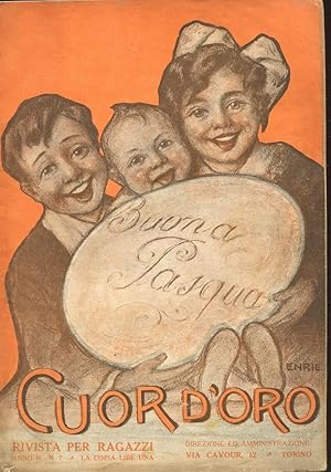 CUOR D'ORO, rivista per ragazzi - 1923 - numero 07 del 01 APRILE 1923 - ANNO SECONDO (copertina a...