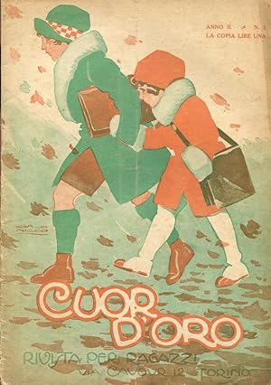 CUOR D'ORO, rivista per ragazzi - 1924 - numero 02 del 15 gennaio 1924 - ANNO TERZO (copertina a ...