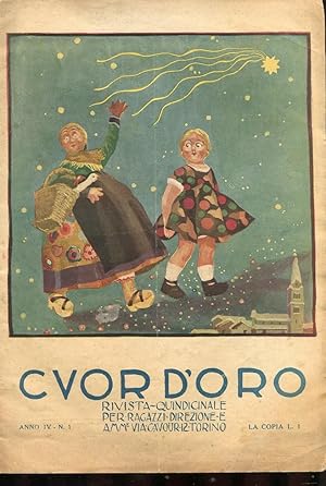 CUOR D'ORO, rivista per ragazzi - 1925 - numero 01 del 01 gennaio 1925 - ANNO QUARTO (copertina a...