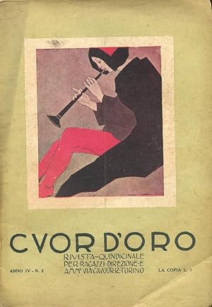 CUOR D'ORO, rivista per ragazzi - 1925 - numero 02 del 15 gennaio 1925 - ANNO QUARTO (copertina a...