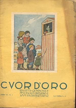 CUOR D'ORO, rivista per ragazzi - 1925 - numero 03 del 01 febbraio 1925 - ANNO QUARTO (copertina ...