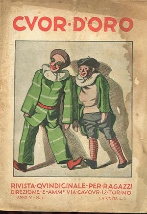 CUOR D'ORO, rivista per ragazzi - 1926 - numero 04 del 15 FEBBRAIO 1926 - ANNO QUINTO (copertina ...