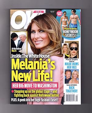 Image du vendeur pour OK! Magazine - June 19, 2017. Melania Trump; Angelina Jolie & Shiloh; Olivia Newton-John; Rob Lowe; Caitlyn Jenner; Jennifer Garner; Ryan Reynolds; Robin Wright; Sean Penn; Pippa Middleton & James Matthews; Kardashians; Britney Spears; Sam Asghari mis en vente par Singularity Rare & Fine