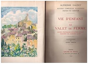 Image du vendeur pour Vie d'enfant. Le Valet de ferme. Oeuvres provenales de Baptiste Bonnet. Traduites par Alphonse Daudet. mis en vente par Mimesis