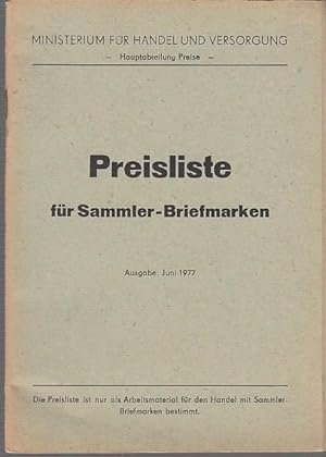 Preisliste für Sammler-Briefmarken. Ausgabe 1977. - Deutsche Ausgaben bis 1932. - Inhalt : Altdeu...