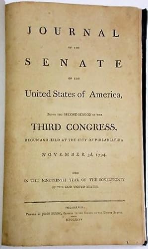 JOURNAL OF THE SENATE OF THE UNITED STATES OF AMERICA, BEING THE SECOND SESSION OF THE THIRD CONG...