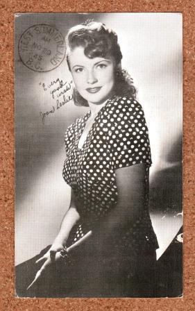 Joan Leslie: Warner Bros. Printed Postcard