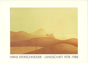 Seller image for Hans Sperschneider, Landschaft 1978-1988. Textbeitrge von Heinz Spielmann und Gerhard Wiete. for sale by Antiquariat Reinhold Pabel