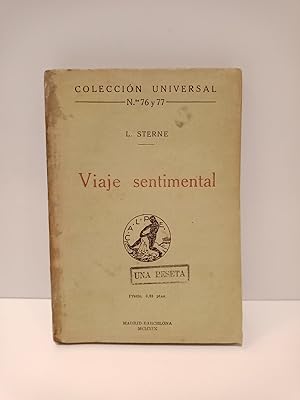 Imagen del vendedor de Viaje sentimental por Francia e Italia. (Novela) a la venta por Librera Miguel Miranda