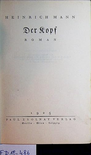 Der Kopf : Roman. (=3. Band der Trilogie: Das Kaiserreich)