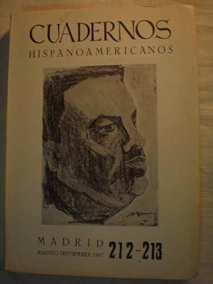 Imagen del vendedor de Cuadernos Hispanoamericanos 212-213 Madrid Agosto-Septiembre 1967 a la venta por Librera Antonio Azorn