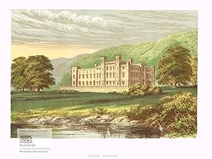 Scone Palace. Ansicht von Schloss Scone Palace, favourite residence of the kings of Scotland, nea...