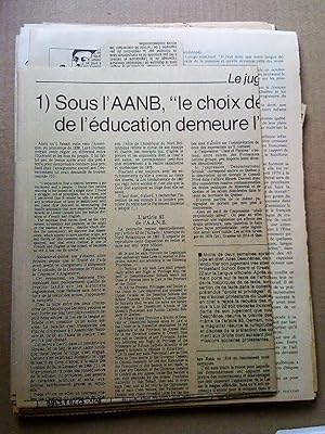 Dossier L'aménagement linguistique au Québec (26 articles de journaux des années 1960 et 1970)