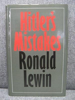 Immagine del venditore per Hitler's Mistakes venduto da PsychoBabel & Skoob Books