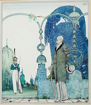 "Prince Bismarck Discovering the Soldier" An Original Watercolour from "In Powder and Crinoline"