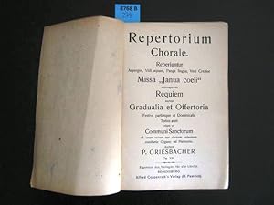 Seller image for Repertorium Chorale. Reperinuntur Asperges, Vidi aquam, Pange lingua, Veni Creator Missa "Janua coeli" eademque de Requiem necnon Gradualia et Offertoria. for sale by Augusta-Antiquariat GbR