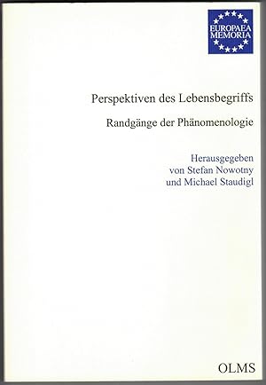 Seller image for Perspektiven des Lebensbegriffs. Randgnge der Phnomenologie. for sale by Rometti Vincent