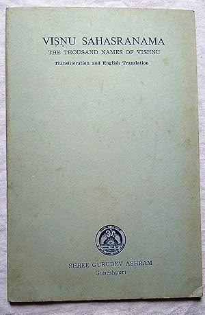 Visnu Sahasranama The Thousand Names of Vishnu Transliteration and English Translation